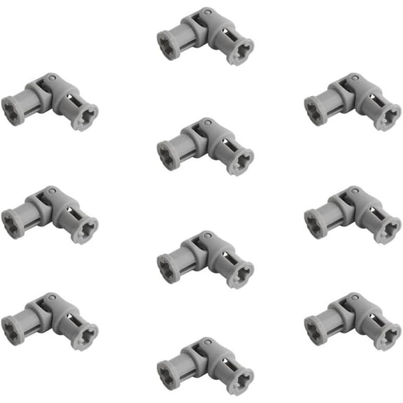 MOC Light Grey Universal Joint 3L Connector Coupler Shaft Compatible with legoeds Building Blocks 61903 62520c01 for Suspension Drive Differential Pack of 10pcs