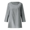 thumbnail image 3 of Women's Tops, Tees & Blouses Plus Size Long Sleeve Irregular Baggy Casual Blouse Cute Summer Tops, 3 of 4