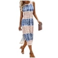 thumbnail image 3 of WILLBEST Vestidos de Lino para Mujer Vestido de Verano Informal y Sexy con Dobladillo y Abertura Extra Grande, 3 of 3