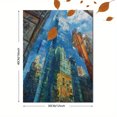 thumbnail image 3 of Skyscraper Reflection Canvas Wall Art，Modern Loft Decor for Living Room Office Hotel Lobby, 3 of 8