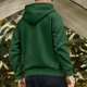 thumbnail image 4 of Sudadera con capucha para hombre, estilo informal, con capucha, color liso, mangas largas en los hombros, blusa de poliéster., 4 of 5