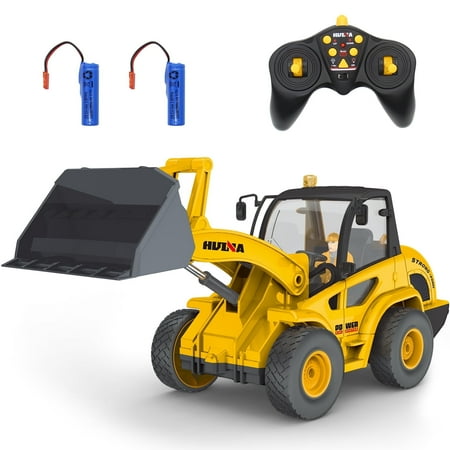 Remote Control Bulldozer Toy for Kids, RC Engineering Vehicle, 1:24 Scale Car with Light and Sound Effects for Kids 8+