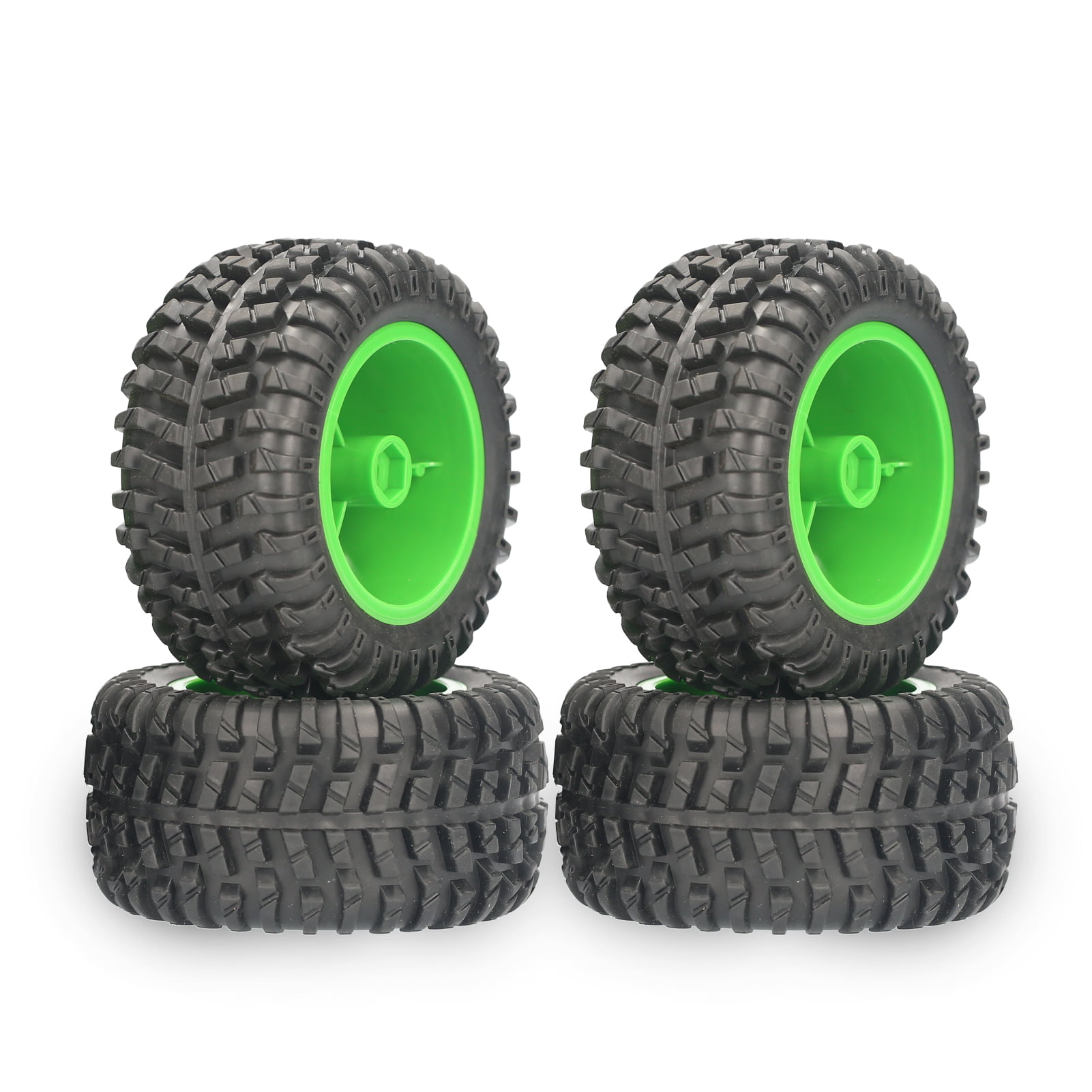 2Pcs Left Rubber Tire Tyre with Wheel Hex Rim A949-01 for 1/18 Wltoys RC Car 