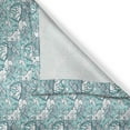 thumbnail image 3 of Ambesonne Easter Bunny Kitchen Curtains, Easter Holiday Tea, 55"x39", Dark Seafoam and Teal, 3 of 3
