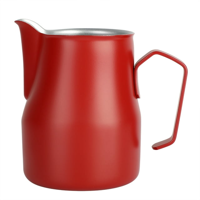 500ml Milk Frothing Cup Stainless Steel Coffee Pitcher Jug for Coffee Shop(Red)