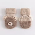 thumbnail image 3 of Generic Baby Socks Toddler Boys Girls Solid Cartoon Thick Warm Soft Sole Anti-Slip Socks for Crew Socks Fashion Comfortable Ankle Sock ﻿(One Size,Khaki), 3 of 7
