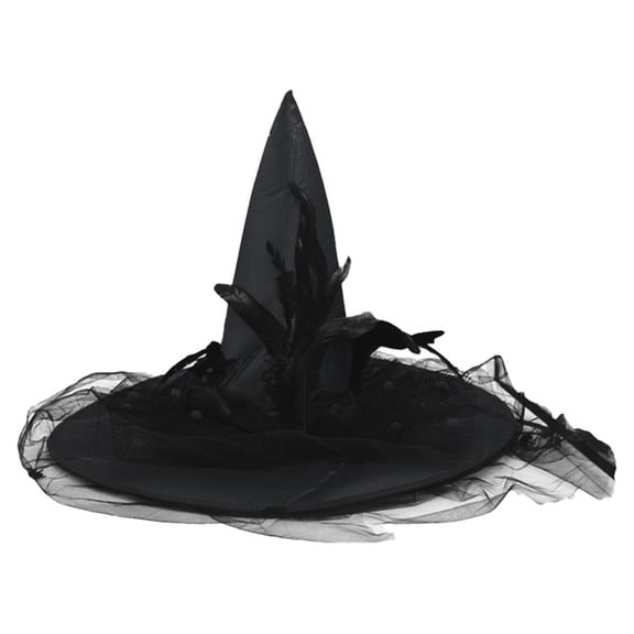 Witch Hat for Halloween Party Spellbinding Accessory for and Masquerades Black
