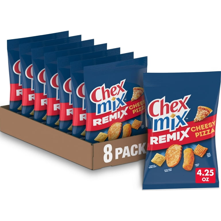 Chex Mix Remix Cheesy Pizza, 4.25 oz (Pack of 8) – Savory Snack