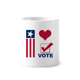thumbnail image 1 of Me encanta la votación democrática elección Cepillo de dientes titular de la pluma Mug de ceramica blanca taza 350ml, 1 of 2