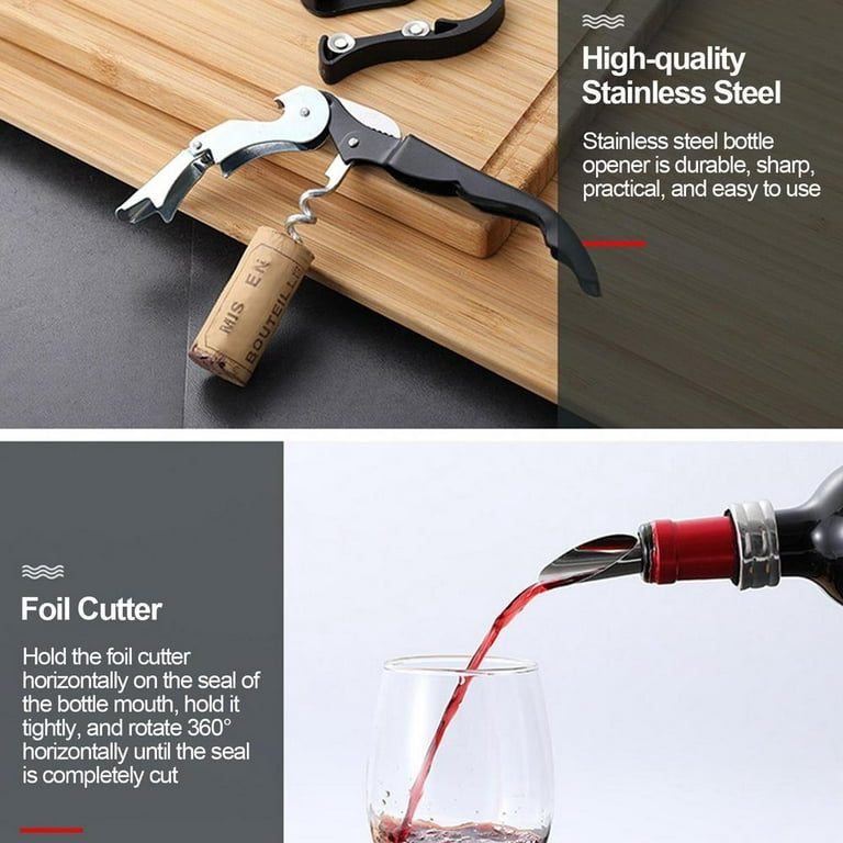 Vina® 5 Pcs/set Deluxe Wine Bottle Opener Accessories Gift Set - Wine Bottle  Opener, Wine Stopper, Wine Drip Ring, Wine Foil Cutter and Wine Pourer 