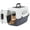 Grey, variant on 18inch Hard-Sided Pet Travel Carrier, suitable for small dogs and cats, made of plastic, with a double-door top and front-loading design, equipped with ventilation and safety locks, pet carrier for c