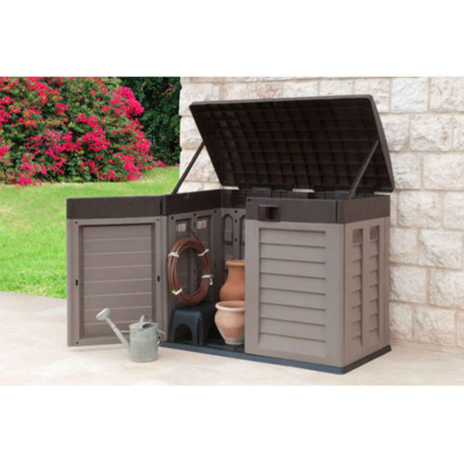 Starplast Garden Plastic Storage Shed "Willy", Mocha/Brown