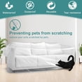 thumbnail image 2 of Clear Heavy-Duty Couch Cover - Waterproof & Scratch-Proof Vinyl Furniture Protector for Pets/Kids, Anti-Slip Thick Plastic Sofa Cover for Storage & Moving, 2 of 7