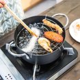 thumbnail image 2 of Japanese Style Deep Frying Pot Tempura Black Kitchen Frter Pan For Kitchen Cooking, 2 of 8