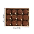 thumbnail image 3 of Christmas Tree Ornaments Balls, 12 Pack 2.4 Inch Flocked Velvet Christmas Tree Ornaments Plastic Balls, 3 of 6