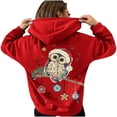 thumbnail image 1 of Sudaderas con capucha navideñas para mujer, sudaderas con capucha de manga larga a la moda con gráfico de alces bonitos, sudaderas informales Fridja FKASFK5503, 1 of 5