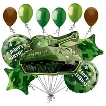 Army Tank Military Camouflage Party Supplies Birthday Balloon Bouquet Decorations