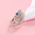 thumbnail image 3 of Beautiful Tiara Ring, Princess Crown Diamond Wedding Ring, Luxurious Diamond Engagement Ring For Women, 14K White Gold Plated, 2.2 Ct Simulated Diamond, Anniversary Ring For Wife, 3 of 5