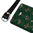 thumbnail image 2 of Reeds and Ducks Pattern Mallard Wood Redhead Hooded Merganser Rectangle Leather Luggage Card Suitcase Carry-On ID Tag, 2 of 7
