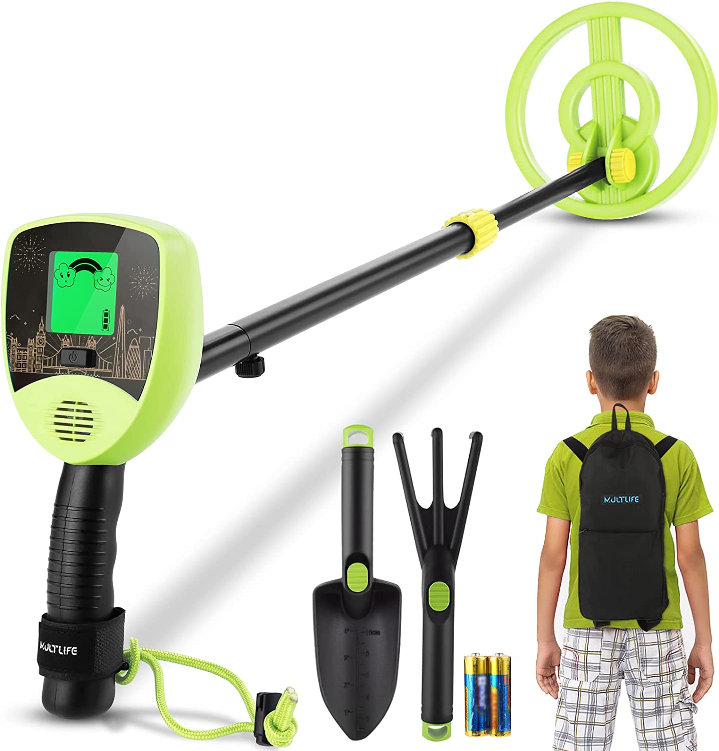 Metal Detector for Kids, Waterproof Kids Metal Detector with Display