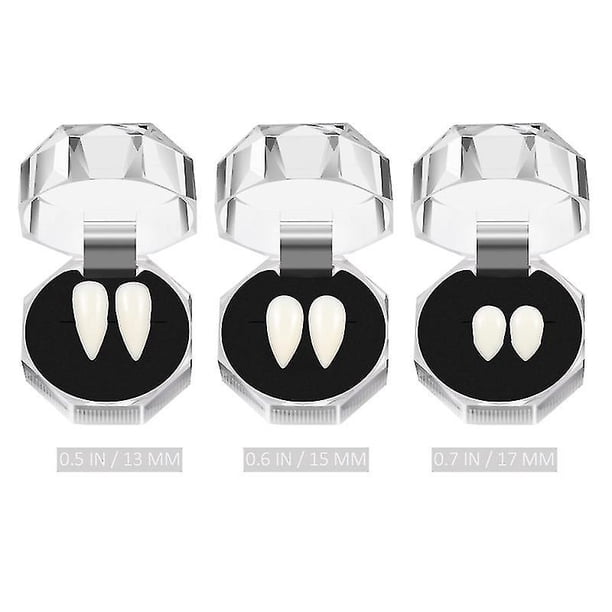 Vorcool 3 pares de colmillos personalizados Cosplay dientes dentaduras Halloween fiesta Props