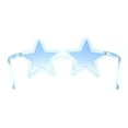 thumbnail image 4 of Retro Funky Star Shape Hippie Plastic Sunglasses All Blue, 4 of 4