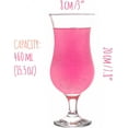 thumbnail image 2 of Large Hurricane Glass Set Of 6 Pcs 15.5 Oz / 460 Ml Milkshake,Tall Cocktail Glasses, Mojito, Margarita, Sangria, Pina Colada Glasses, Stemmed Big Coupe Glassware, 2 of 6