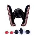 thumbnail image 1 of Car Cell Phone Holder Women Inside Vehicle-mounted Bling Rhinestones Air Vent Clip Stand Smartphone Support Interior Pink, 1 of 7