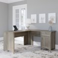 thumbnail image 2 of Bush Furniture Salinas 60" L Shaped Desk with Storage, Driftwood Gray, 2 of 7