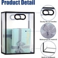 thumbnail image 3 of 24 Pcs Clear Plastic Gift Bags with Handles, Reusable Party Favor Bags With ribbons and cards for Mother's Day, Birthday, Wedding,Bachelorette Party,(12 x 10 x 5 Inch), 3 of 7