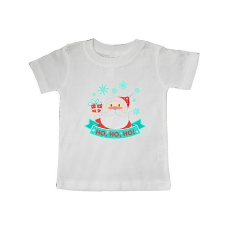 

Inktastic Santa Claus with Snowflakes Ho Ho Ho Gift Baby Boy or Baby Girl T-Shirt
