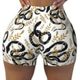 thumbnail image 2 of Picia Snake Printed Workout Shorts for Women Seamless Scrunch Butt Lifting High Waisted Yoga Gym Booty Running Moisture-wicking Short Pants-Small, 2 of 9