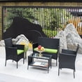 thumbnail image 7 of Patio Wicker Set with Green Cushions / Outdoor Entertaining / Easy Assembly Included, 7 of 7