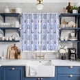 thumbnail image 2 of Spring Floral Kitchen Curtains Window Panels, Retro Flowers Leaves Botanical Light Blue Insulated Window Treatment Curtain, Grommet Curtains for Bedroom/Living Room/Bathroom, 2 Piece 52"Wx84"L, 2 of 8
