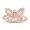 Rose Gold, variant on 1/2 Carat Baguette Diamond Butterfly Ring, Statement Ring, Dainty Butterfly Jewelry for Women, Diamond Wedding Jewelry on Solid 14K Gold (H Color, SI1-SI2 Clarity), Rose Gold