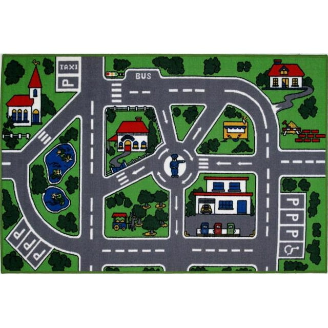 LA Rug FT-5019-96 3147 31 x 47 in. Fun Time Streets Area Rug, Multi Color