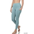 thumbnail image 3 of Zenana Women's Soft Wide Waistband Active Fitness Tight Yoga Pants Leggings with Pockets, 3 of 4