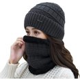 thumbnail image 1 of GRNSHTS Winter Warm Knitted Beanie and Warm Scarf Set for Women, Soft Fleece Lining and Stylish Knit Scarf and Beanie Set (Grey), 1 of 12