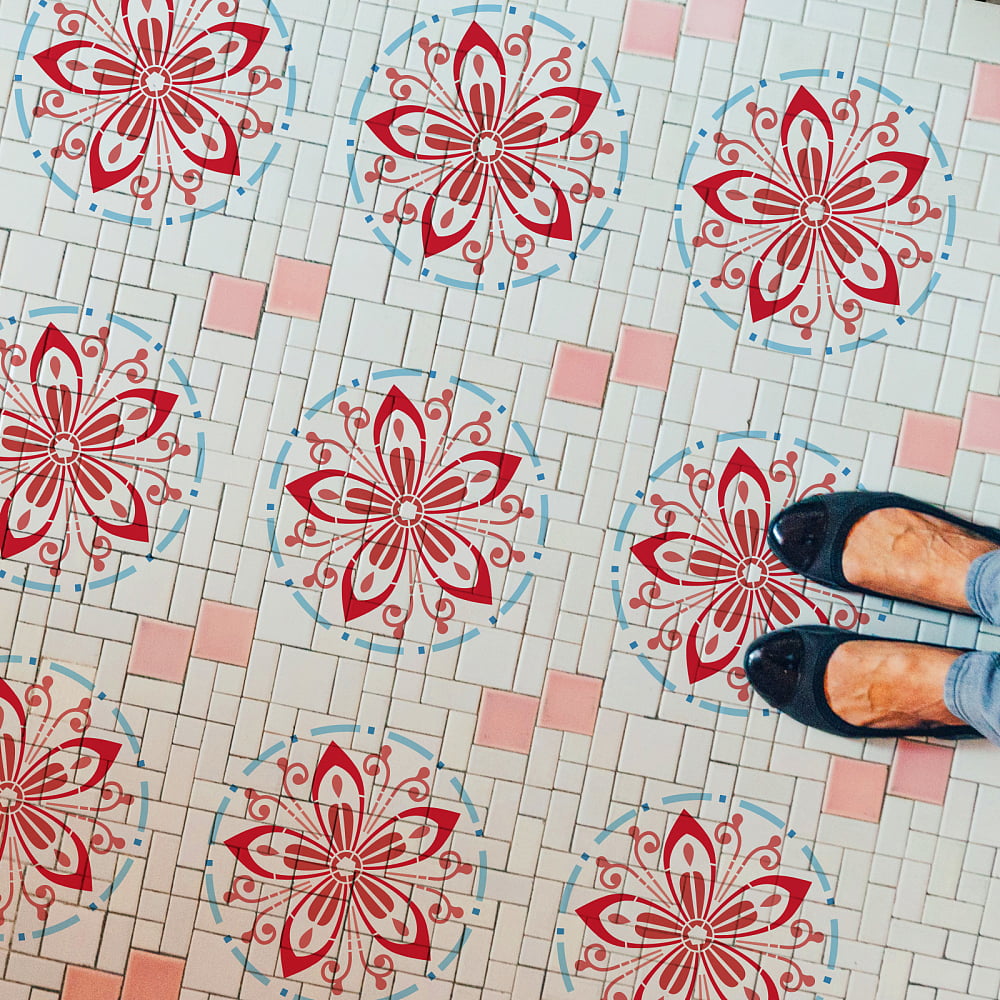 Zayookey 9 Pcs 12x12 Mandala Stencils, Reusable Moroccan Mandala Flower  Tile Stencil, Boho Furniture Stencils Dot Painting Template for Wall Floor  Art Scrapbook(White) - Yahoo Shopping