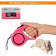thumbnail image 3 of Correa ajustable para perros Correa para correr Correa de nailon de 5 m Correa reflectante con freno de mano Bloqueo de seguridad Rosa, 3 of 5