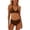 a-117Coffee61, variant on VNKIDY Womens Solid Halter Triangle Bikini Top Mid Waisted Cross Wrap Brief Bottom Two Piece Swimwear Set For Beach Days Pool Parties Summer Vacations Water Activities Trendy Swimwear