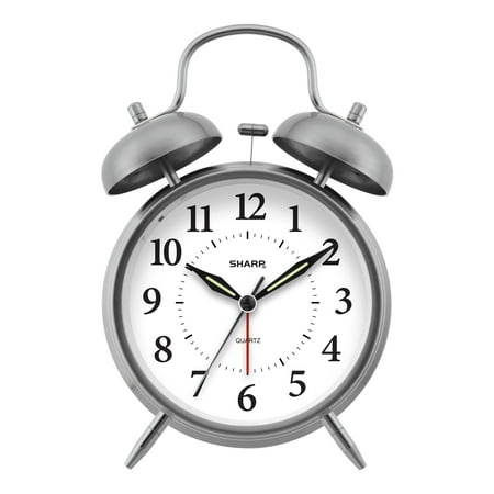Sharp Twinbell Quartz Analog Alarm Clock (Best Iphone Alarm Clock 2019)
