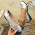 thumbnail image 2 of Women Casual Shoes Slip On Shoes Flat Loafers Casual Footwear Soft Non Slip Leather Upper Versatile Style For All Season Daily Wear ,Us Size:8.5, 2 of 6