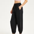 thumbnail image 2 of ShomPort Women's Cinch Bottom Sweatpants High Waisted Drawstring Athletic Joggers Pants with Pocket, 2 of 7