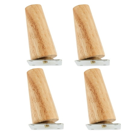 HOTBEST Wood Furniture Legs for Chair Table Sofa Closet Feet 4Pcs