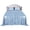 Blue Daisy, variant on Lirex Satin Sheet Set Full, 3-Piece, 14" Deep Pocket, Soft Microfiber, Cream Leopard