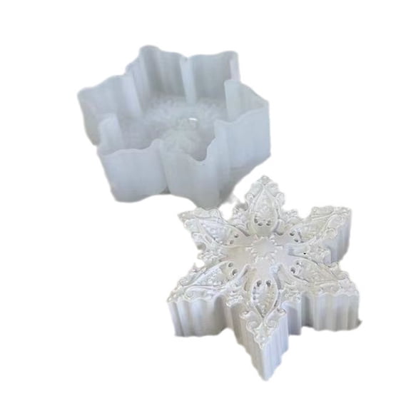 WINDLAND Snowflakes Silicone Mold DIY Crafts Plasters Mold Scented Candle Mold DIY Table Ornament Mould Epoxy Resin Mold Nonstick