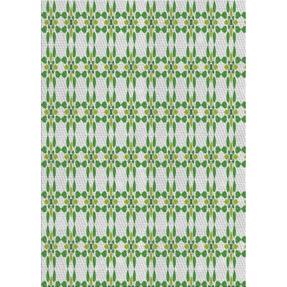 Ahgly Company Machine Washable Indoor Rectangle Transitional Fall Forest Green Area Rugs, 4' x 6'
