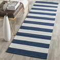 thumbnail image 2 of SAFAVIEH Montauk Saranna Geometric Cotton Runner Rug, Navy/Ivory, 2'3" x 12', 2 of 7