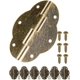 thumbnail image 1 of 6x antigua bisagra de bronce diseño de hierro retro vintage casa de campo estilo armarios de la puerta gabinete cajas de herramientas de cofres 56x42mm conjunto de 6 Feliz Sencillez, 1 of 5